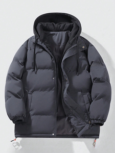 Chaqueta Acolchada Ligera de Diseño Personalizado para Hombre, Cortavientos de Invierno, Tallas Grandes, Poliéster - Product Image 6