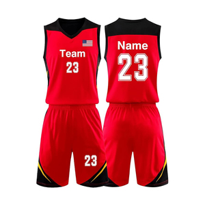 Ensemble de maillots et shorts de basket-ball multicolores unisexes, large choix, personnalisable, respirant, en mesh - Product Image 3