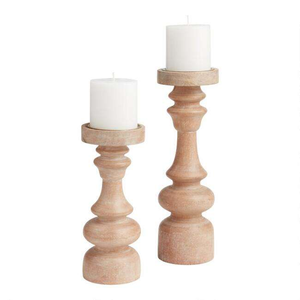 Portavelas de madera para mesa, decoración de Ramadán, candelabro para sala de estar, juego de 3 portavelas de Ramadán de MULTI CRAFT - Product Image 1