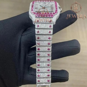 Reloj Mossinate de Acero Inoxidable con Diamantes Dorados y Plateados, Moderno y Duradero, con Diamantes Brillantes para Hombre y Mujer - Product Image 4