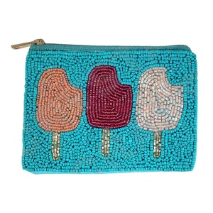 <b>Green</b> Design Customized Seed Beaded Coin Pouch Wallet Beautiful Coin <b>Purse</b> with Fashionable Accessory Features - Product Image 1