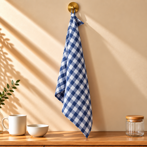 <b>Gingham</b> Classic Style Kitchen Dish Towel-100% Pure Linen Drying <b>Cloth</b> with Hanging Loop for Utensils and <b>Table</b> Use - Product Image 6