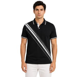 Camiseta Polo Personalizada en Blanco y Negro para Hombre, Manga Corta, Informal, para Golf, OEM, Marca Privada, Transpirable, Uniforme, Venta al Por Mayor - Product Image 1