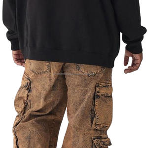 Sweat à capuche en molleton 100% coton pour homme, coupe régulière, confortable, veste à capuche d'hiver avec motif uni, nouveau design tendance - Product Image 3