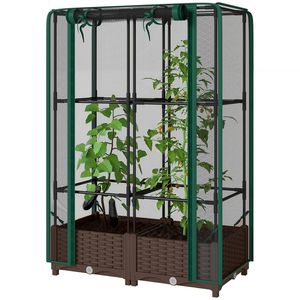 Elevated Garden Bed and Planting <b>Pot</b> for Flower & Vegetable Growing with Unique <b>Trellis</b> & Gate Design - Product Image 5