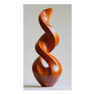 Escultura de Madera Real, Figura Decorativa de Madera Hecha a Mano para Decoración de Interiores de Lujo en Hogares, Hoteles y Oficinas de Estilo Palaciego - Product Image 1