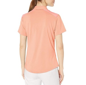 Women's Solid Color Short Sleeve Knitted Polo Shirt Regular Length Breathable Casual Style <b>Light</b> Blue 100% Polyester Polo ODM - Product Image 4