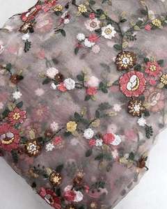 Wholesale Supply Sequin Embroidery <b>Fabric</b> Export Quality Mesh Net Garment Textile For Importers And Bulk Buyers For Sale - Product Image 3