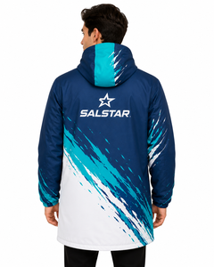 Parka con Capucha para Hombre SALSTAR, Manga Larga, Impermeable, Deportiva, con Estampado, de Poliéster, con Cierre de Cremallera - Product Image 2