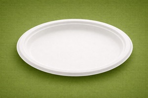 Vajilla Desechable de Bagazo de Caña de Azúcar de 10 Pulgadas, Biodegradable, Ligera y Ecológica para Fiestas, Calidad Premium - Product Image 2