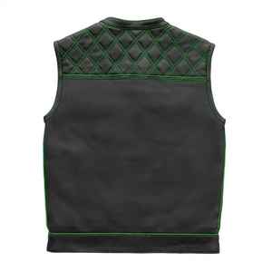 Gilet en cuir pour motard, style streetwear, design décontracté, produits tendance, gilet en cuir sans manches - Product Image 2
