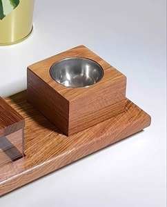 Juego de quemador de incienso Bakhoor minimalista de madera con caja de acrílico, quemador de carbón Mabkhara Oud, bandeja de madera, decoración para el hogar - Product Image 1