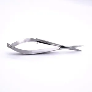 Tijeras Profesionales para Pestañas con Logotipo Personalizado, Pequeñas, con Resorte, para Extensiones, Inclinadas, de Acero Inoxidable con Recubrimiento de Polvo Negro y Chapado en Oro - Product Image 4