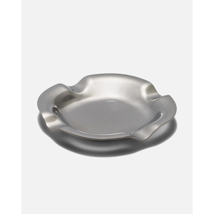 Soportes para servir pasteles y frutas secas de lujo, de diseño con hojas de loto, de aluminio fundido de alta calidad, plateado brillante y pulido. - Product Image 3