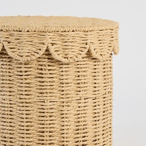 Seagrass <b>basket</b> <b>lid</b> covering the mouth seashell Handmade Storage <b>Basket</b> Wholesale eco-friendly Made in Viet Nam - Product Image 3