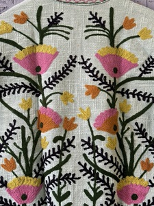 <b>Lightweight</b> <b>Women</b>’s Hand Embroidered <b>Jacket</b> with Floral Threadwork Vintage Style Embroidered <b>Jacket</b> - Product Image 2