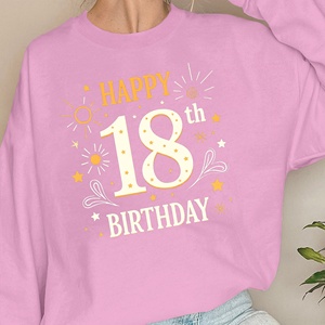 Celebration HAPPY 18th BIRTHDAY diseño sudaderas de mujer - Product Image 4