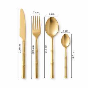 Ensemble de fourchettes et cuillères à salade en métal plaqué cuivre, fabriqué à la main, ustensiles de service pour usage gastronomique, couverts en métal - Product Image 2