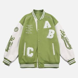 Blouson universitaire unisexe en polyester avec col montant, broderie personnalisée en chenille, style streetwear, logo personnalisé, vente en gros hiver - Product Image 5