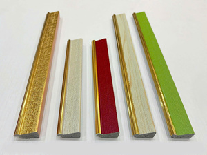 Modern <b>Wood</b> Grain PS Polystyrene Picture Frame Moulding Minimalist Wide <b>Border</b> OEM Custom Photo Frame Factory - Product Image 1