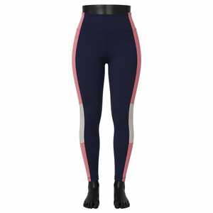 Yoga <b>Leggings</b> Color Blocking Side Stripe Four-Way Stretch Spandex Nylon Contrast <b>Stitch</b> Pants - Product Image 5