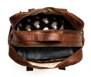 Bolsa de Gimnasio Unisex de Cuero Genuino, Bolsa de Viaje Tipo Duffel, Personalizable, Hecha a Mano, para Todas las Temporadas, Práctica y Moderna, GYM-0039 - Product Image 4