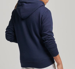 Sudadera de punto para hombre, azul marino, cuello redondo, corte regular, informal, manga larga, color liso, antipilling, para invierno - Product Image 3