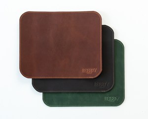 Genuine Leather <b>Mouse</b> Pad Professional Black Desk Mat Luxury Cowhide Leather Mousepad for Banking Sector LMP-0117 - Product Image 2