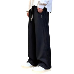 Pantalon de survêtement pour homme, coupe ample, jambes larges, joggers surdimensionnés, pantalon grande taille avec panneau latéral cousu - Product Image 1