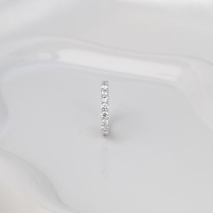 Round Cut EF VVS2 Diamond Eternity Band 2 Carat 14K White Gold Wedding <b>Ring</b> Elegant Minimal Stackable Diamond Band Style - Product Image 5