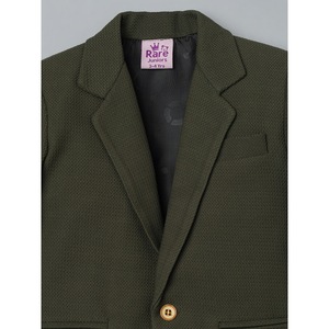 เสื้อเบลเซอร์สีเขียวมะกอกแบบมีลายสำหรับเด็กผู้ชาย - Product Image 3