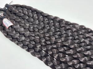 Fibra de Abacá Natural Teñida de Negro, Material de Fibra Trenzada para Extensiones de Cabello, Accesorios para el Cabello y Aplicaciones Artesanales - Product Image 1