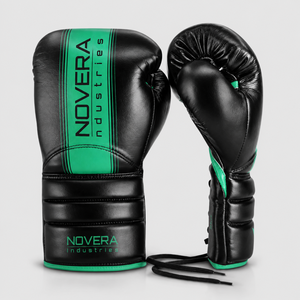 ถุงมือชกมวยหนังแบบสั่งทำพิเศษพร้อมเชือกผูก ดีไซน์แบบมืออาชีพ พร้อมตัวเลือกการสลักชื่อหรือโลโก้ - Product Image 1