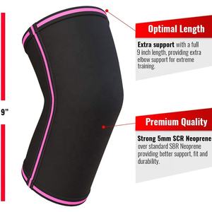 Manchon de coude de fitness en gros pour le levage de puissance Manchon de coude en néoprène de 5mm Support de coude de compression pour l'haltérophilie - Product Image 4