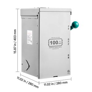 Interruttore di Trasferimento Manuale per Impieghi Gravosi da 24000W, 100A, ATS per Generatore, Interruttore di Alimentazione a Doppio Canale per 120/240V, Trasferimento Automatico al 100% - Product Image 2