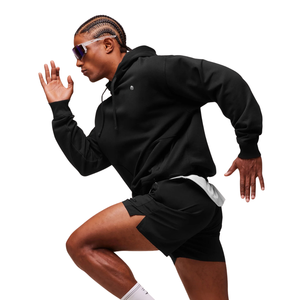 Sweat-shirt à capuche noir surdimensionné pour homme, en molleton épais, coupe décontractée, style streetwear athlétique - Product Image 3