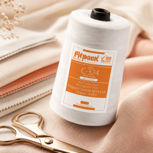 Fil à coudre de qualité supérieure C324, cône de cire blanche lubrifiée, 4000 mètres, fil durable pour couture industrielle - Product Image 1