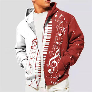 Hoodie musical unisexe gaufré pour l'hiver, vêtement en polaire créatif de style streetwear personnalisé, brodé - Product Image 3