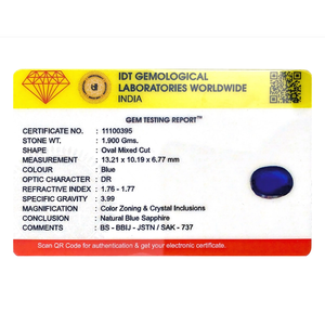 Saphir bleu royal naturel de 9,5 carats, pierre précieuse non montée pour bijoux fins - Product Image 4