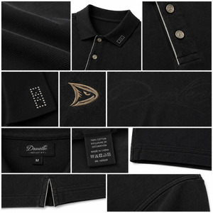 Private Label Men’s Polo <b>T</b>-<b>Shirts</b> Manufacturer Custom Design Cotton Polo <b>Shirts</b> with <b>Collar</b> and Button Placket - Product Image 5