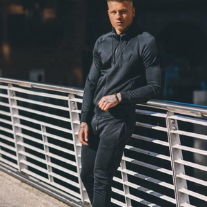 Survêtements d'hiver légers et respirants pour hommes 100% Polestar, ensembles de jogging personnalisés avec capuche et poches latérales - Product Image 5