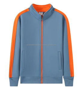 Nuevo logotipo personalizado uniforme escolar personal tricot chaqueta al aire libre cremallera completa chaquetas de entrenamiento chaqueta deportiva universitaria - Product Image 6