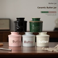 Pot à beurre en céramique avec couvercle, design sportif, simple, pour la maison, support à beurre, plateau à beurre, rangement de fromage pour la cuisine