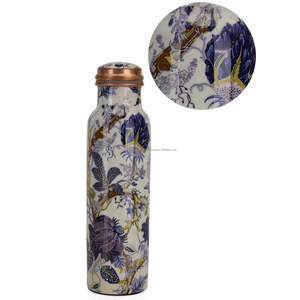 ขวดน้ำทองแดงพิมพ์ลายสีขาว ปลอดสาร BPA ป้องกันการรั่วซึม เสริมสร้างภูมิคุ้มกัน บำรุงสุขภาพตับ - Product Image 4