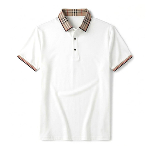 เสื้อโปโลชายพิมพ์โลโก้ตามสั่ง ผ้าฝ้าย 100% ระบายอากาศได้ดี แขนสั้น สีพื้น เรียบง่าย สไตล์ลำลอง เหมาะสำหรับตีกอล์ฟ รับผลิตแบบ OEM ขายส่ง ยอดนิยม - Product Image 4