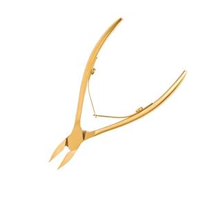 Coupe-cuticules en acier inoxydable doré avec lame droite, ouverture large, biseau aiguisé, coupe-ongles pour manucure des doigts, luxe - Product Image 5