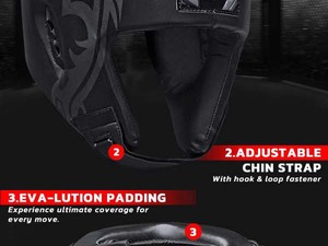 Protège-tête de boxe Farabi en cuir véritable avec logo personnalisé, vente en gros, léger, pour adultes, équipement d'entraînement d'arts martiaux, évacuation de l'humidité - Product Image 6