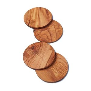 Sous-verre rond classique en bois durable H a CRAFT pour la cuisine - Product Image 1
