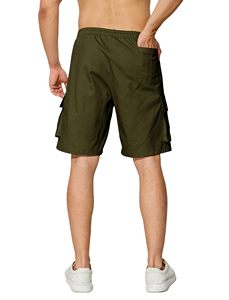 Custom Breathable Quick Dry Anti-Wrinkle Waterproof 100% Cotton Canvas Formal Mid Waist Drawstring Closure Men's Cargo Shorts - Product Image 5