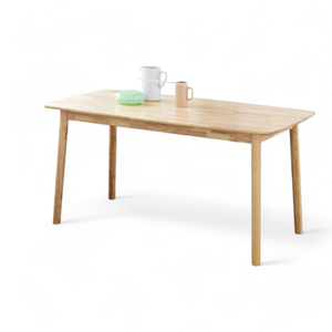 Juego de Comedor de Material Duradero para Restaurante, 4 Sillas con Diseño Minimalista y Estructura de Madera de Teca para Muebles del Hogar - Product Image 1
